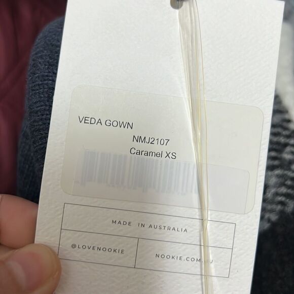 Nookie Veda Embellished One Shoulder Gown XS in Caramel $369-FLAW - Picture 7 of 8